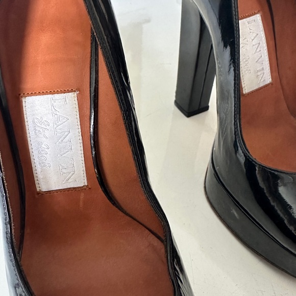 LANVIN !!! BEAUTIFUL LUXURY VINTAGE HIGH PLATFORM HEEL !! - Picture 3 of 6